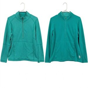 Tommy Bahama Womens Reversible Coastal Athleisure Pullover L Seafoam Green